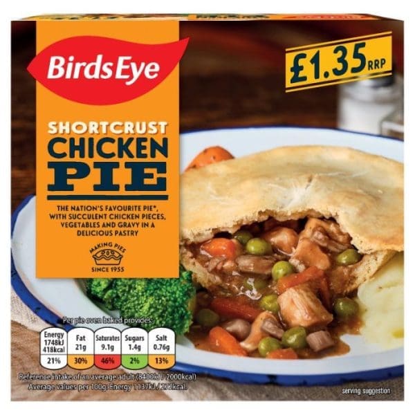 Birds Eye Chicken & Veg Pie Price Marked £1.35