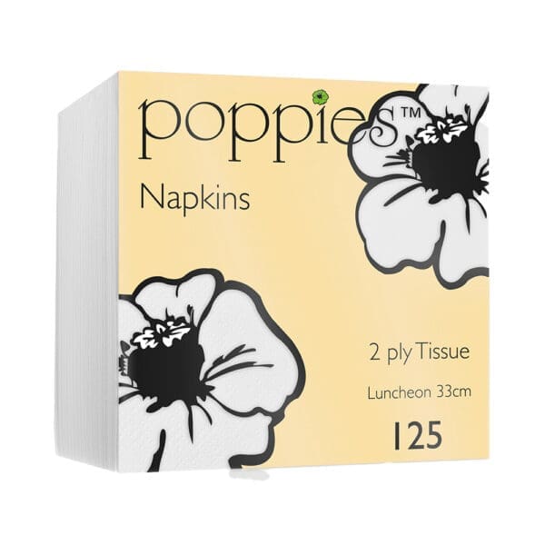 2 Ply 33cm White Napkins