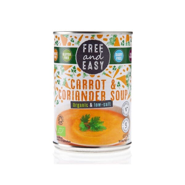Free & Easy Organic Low Salt Carrot & Coriander Soup