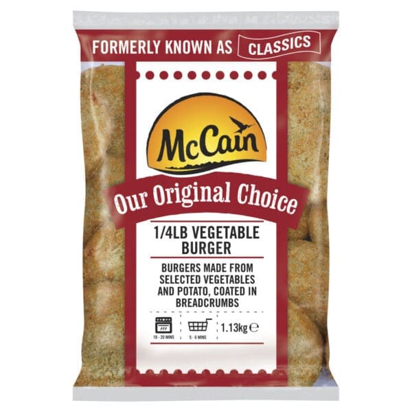 McCain 'Our Original Choice' 1/4 Pounder Vegetable Burgers