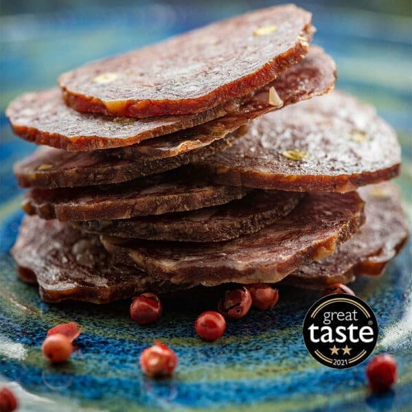 Venison, Pork and Green Pepper Salami