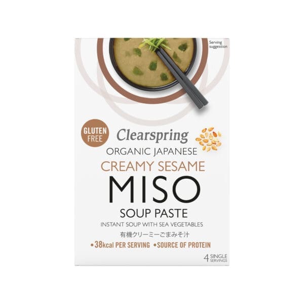 Clearspring Creamy Sesame Instant Miso Soup Paste Sea Veg
