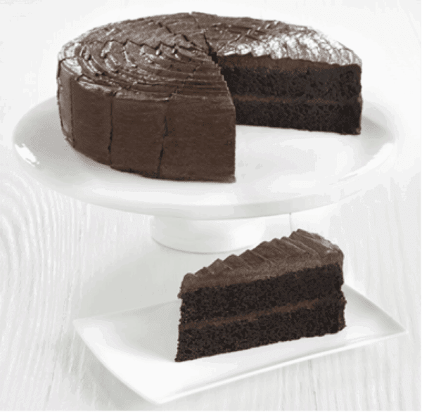 Mademoiselle Two Layer Vegan Chocolate Fudge Cake