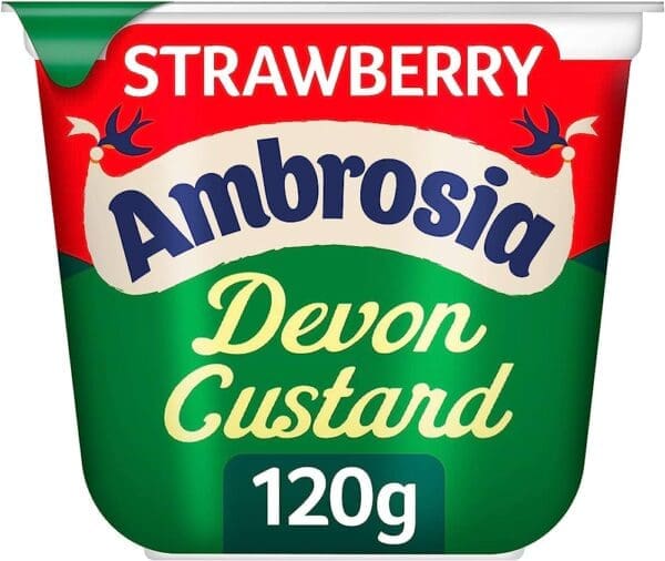 Ambrosia Strawberry Custard Pots