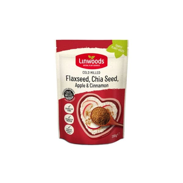 Linwoods Organic Milled Flaxseed Chia Seed Apple and Cinnamon