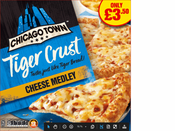 Chicago Town Tiger Crust Cheese Medley Price Marked £3.50 - Image 2