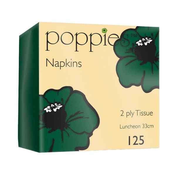 2 Ply 33cm Green Napkins