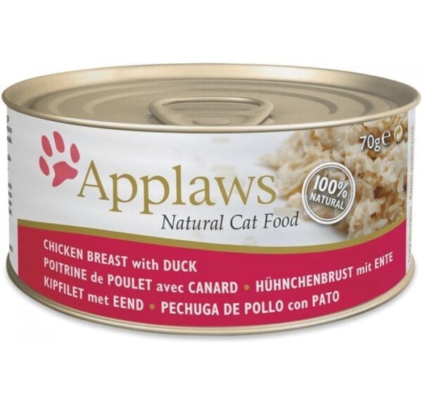 Applaws Natural Wet Cat Food Chicken Duck in Broth Tin
