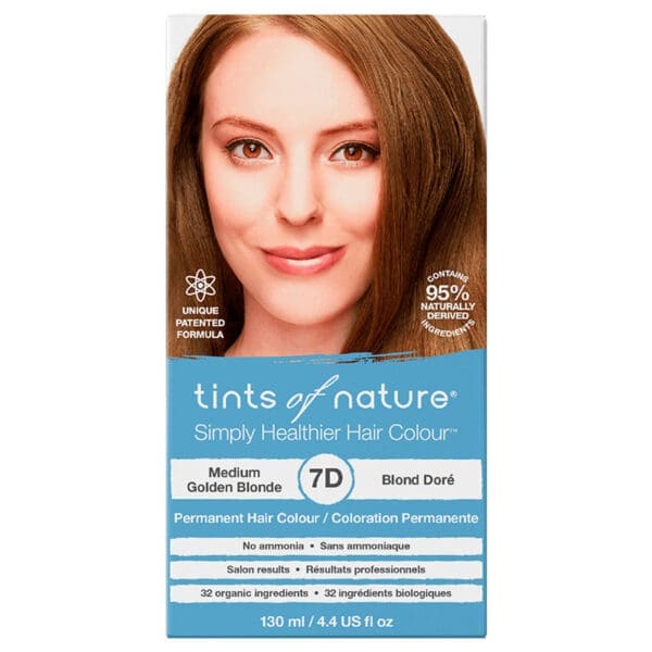 *CLR*Tints of Nature 7D Medium Golden Blonde Permanent Hair Dye