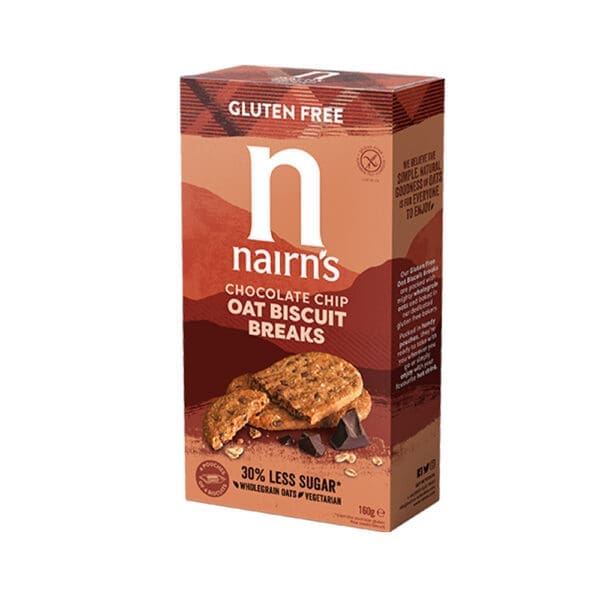 Nairns Gluten Free Oats and Chocolate Chip Biscuit Break