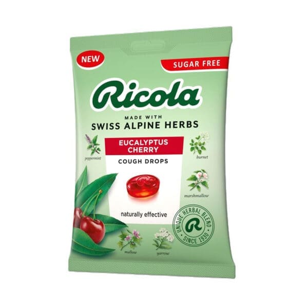 Ricola Eucalyptus Cherry Sugar Free Bag