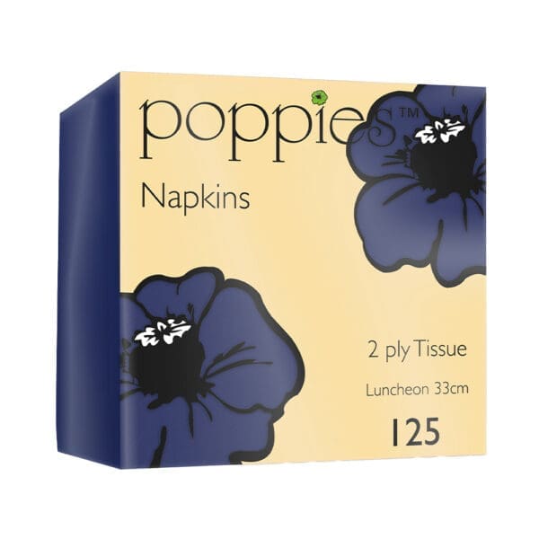 2 Ply 33cm Navy Blue Napkins