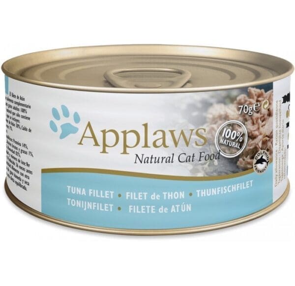 Applaws Natural Wet Cat Food Tuna Fillet in Broth Tin