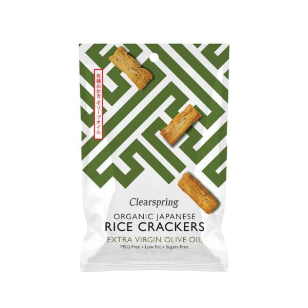 Clearspring Organic Japanese Rice Crackers with Olive Oil & Salt