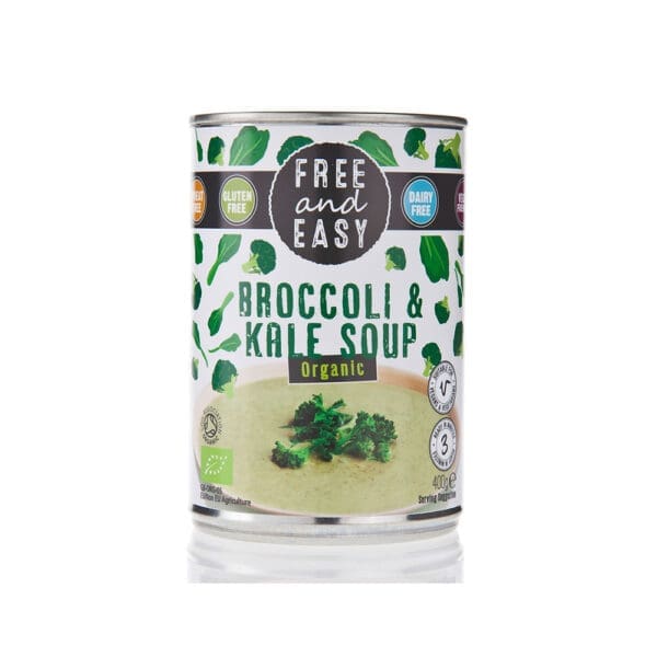 Free & Easy Organic Low Salt Broccoli & Kale Soup