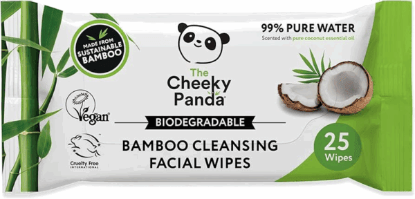 Cheeky Panda Bamboo Facial Cleansing Wipes Coconut Scented