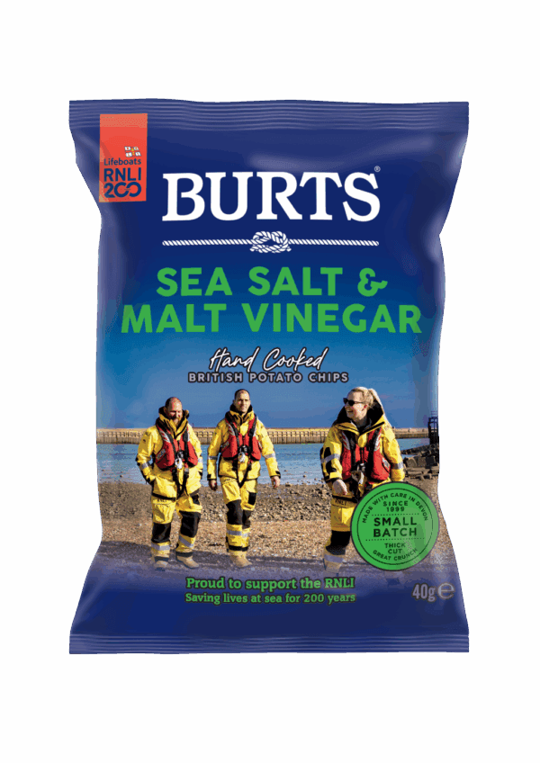 Burts Sea Salt and Malt Vinegar Crisps - Image 2