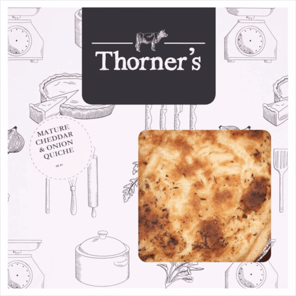 Ocado Cheddar & Onion Quiche Large