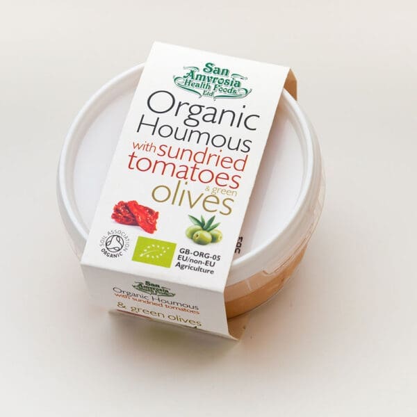 San Amvrosia Org Houmous with Sundried Tomato and Olive