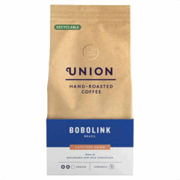 Union Coffee Bobolink Brazil Cafetiere Grind