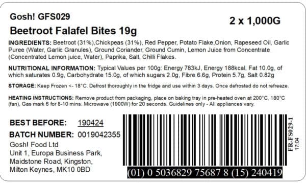 Gosh! Beetroot Falafel Bites