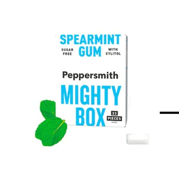 Peppersmith Xylitol Spearmint Gum Mighty Box