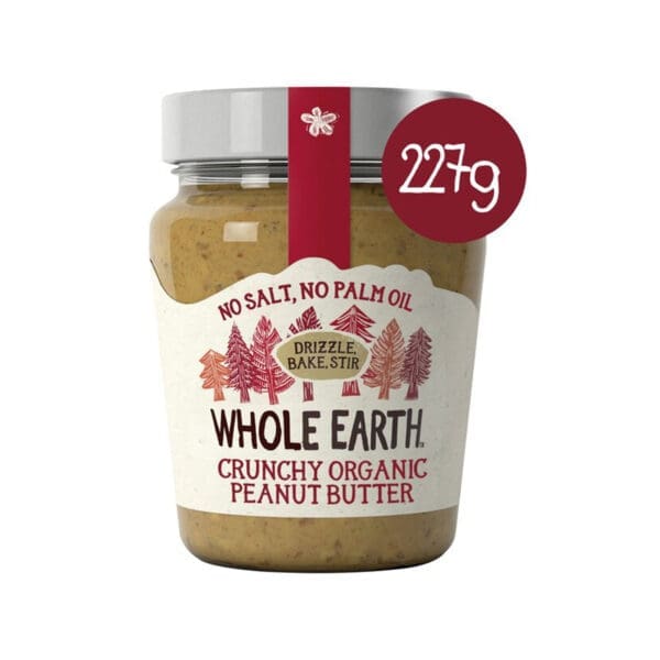 Whole Earth Organic No Palm Oil Crunchy Peanut Butter