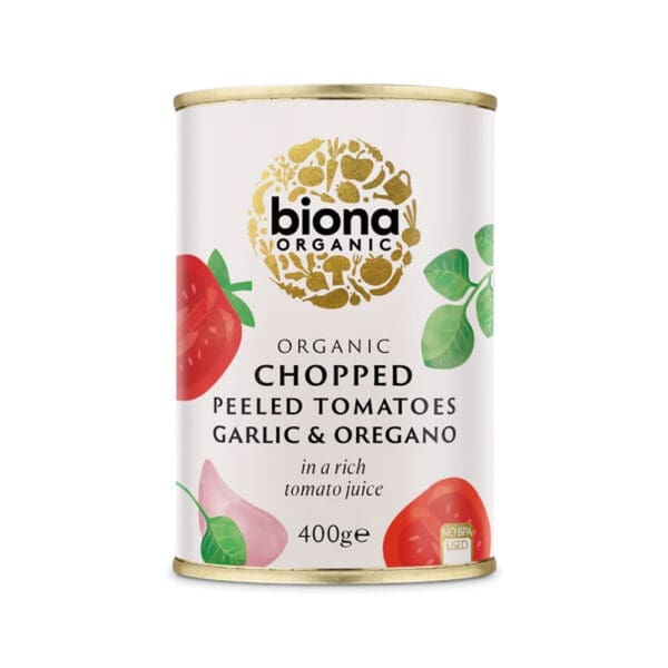 Biona Organic Chopped Tomatoes With Garlic & Oregano