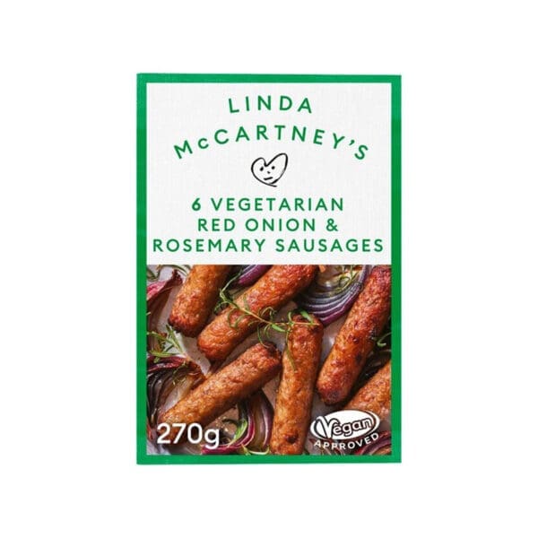 Linda McCartney 6 Vegetarian Rosemary and Onion Sausages