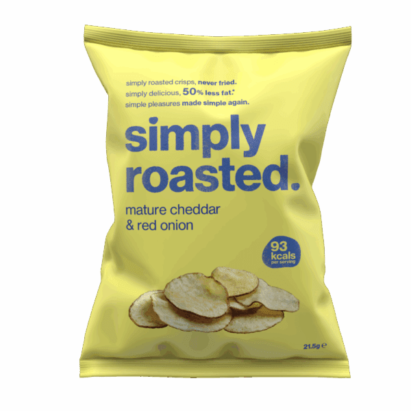 Simply Roasted Mature Cheddar & Onion Crisps