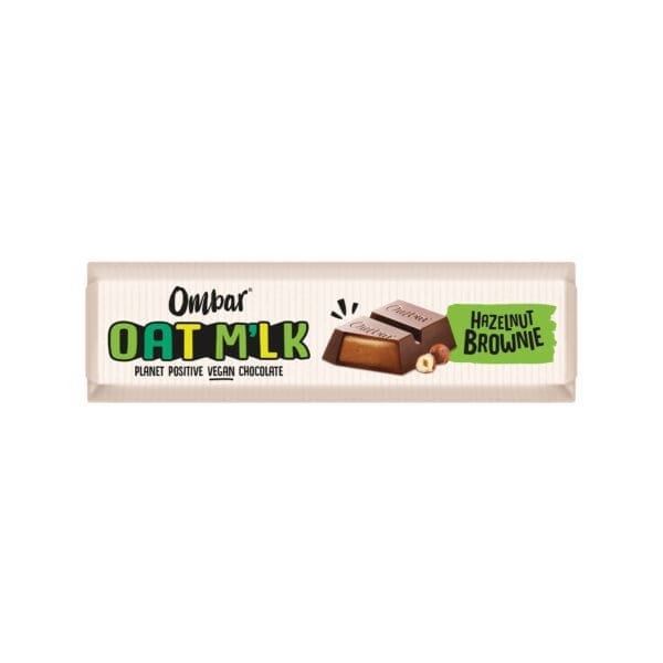 Ombar Organic Oat M'lk Hazelnut Brownie Filled Choc Bar