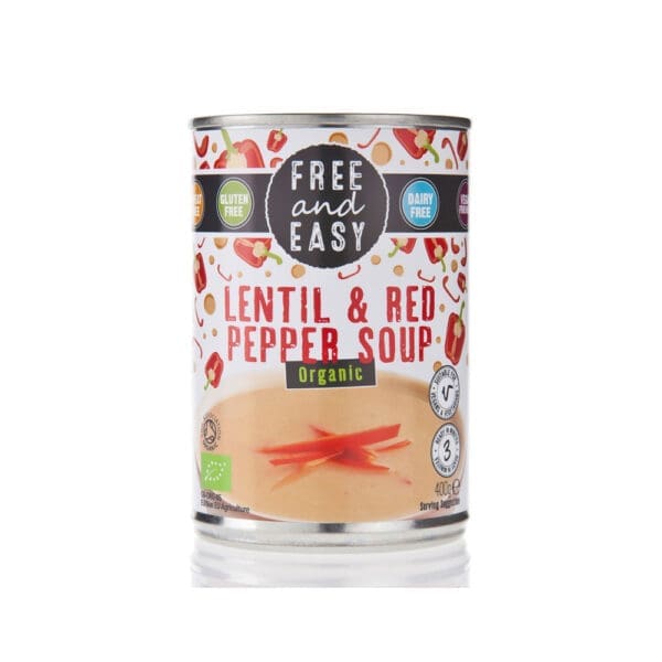 Free & Easy Organic Lentil & Red Pepper Soup