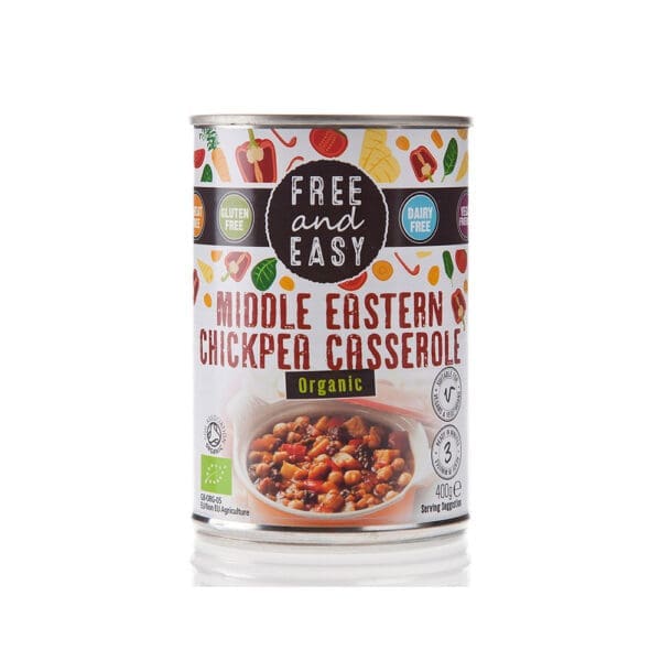 Free & Easy Organic Middle Eastern Chickpea Casserole