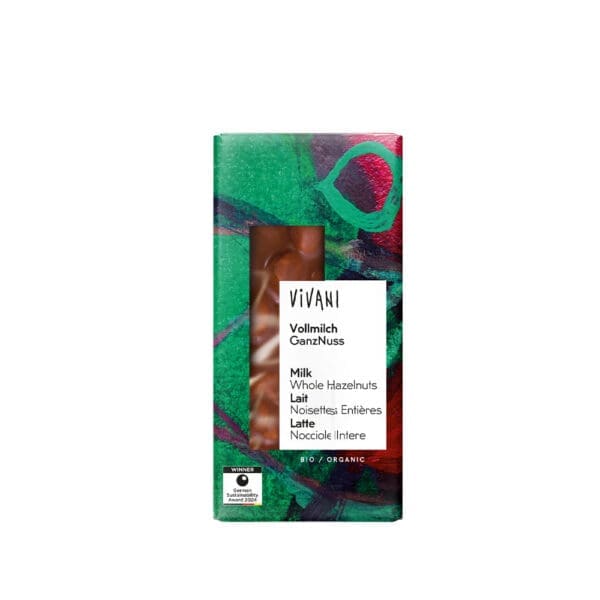 Vivani Organic Milk Chocolate with Hazelnuts