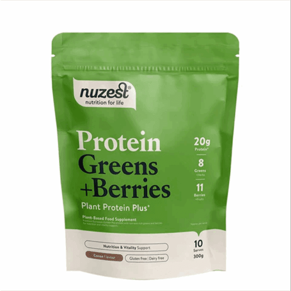*CLR*Nuzest Protein Plus Greens + Berries Cocoa Flavour