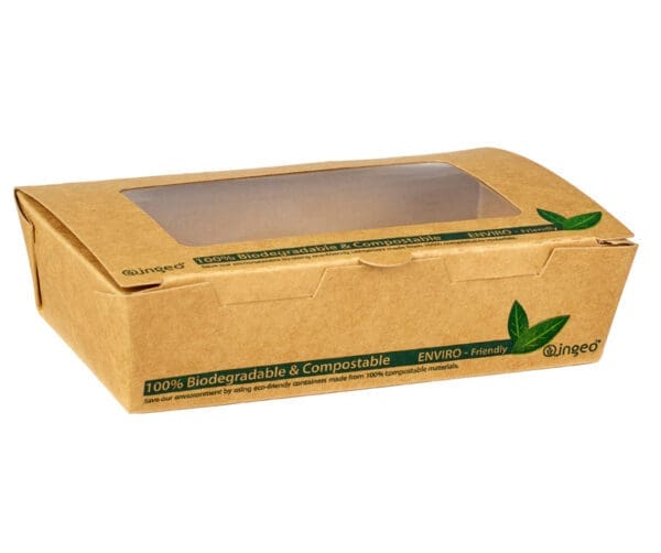 500ml Tuck Top Kraft Window Salad Box
