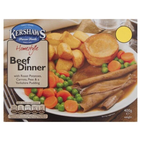 Kershaws Beef Dinner PM £2.75