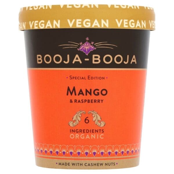 Booja Booja Organic Mango & Raspberry Ice Cream