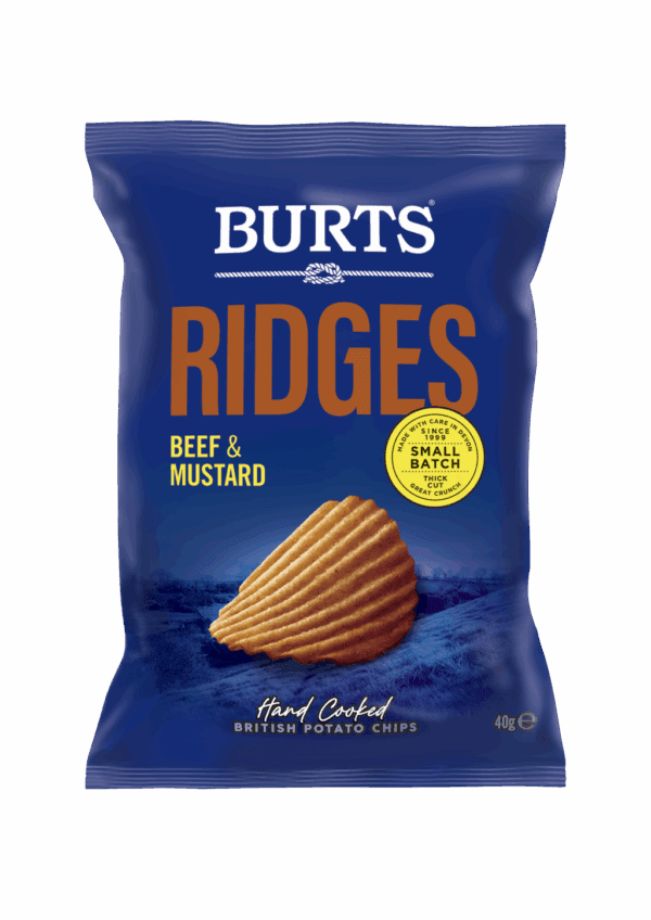 Burts Ridges Beef and Mustard Crisps