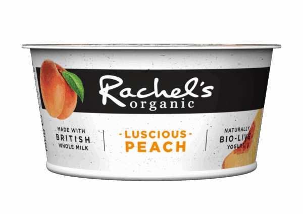 Rachels Organic Luscious Fruits Peach Biolive Yogurt