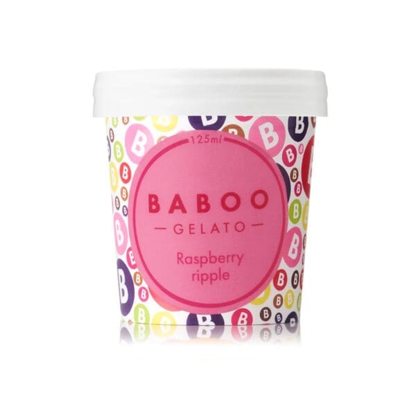 Baboo Raspberry Ripple Gelato Mini Tub