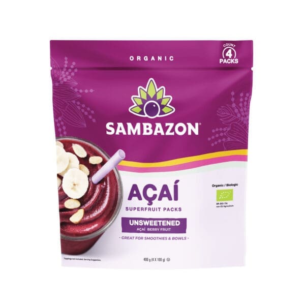 Sambazon Organic Unsweetened Acai Superfruit Pack