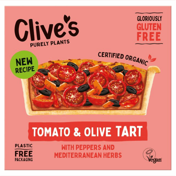 Clives Organic Gluten Free Tomato and Olive Tart