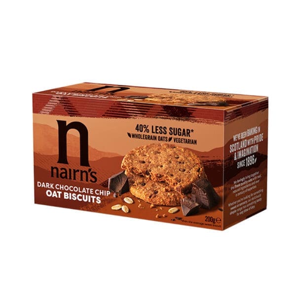 Nairns Dark Choc Chip Oat Biscuits