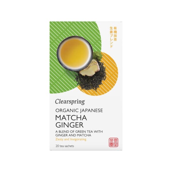 Clearspring Organic Japanese Matcha Ginger Green Teabags