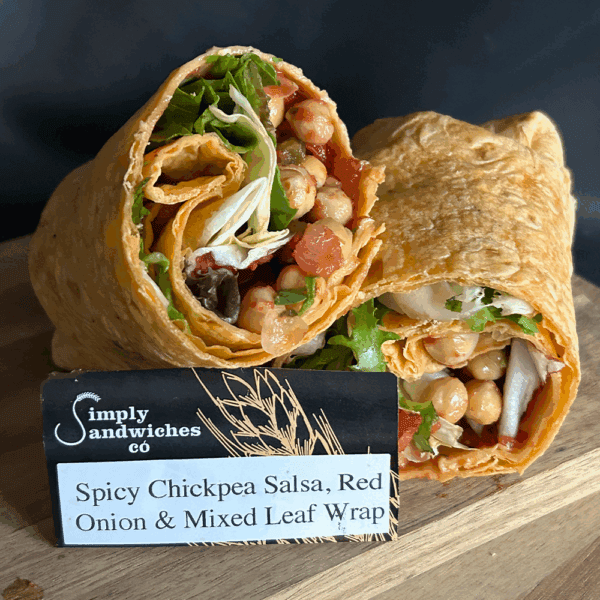 Spicy Chickpea Vegetable Salad Wrap