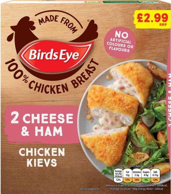 Birds Eye Chicken Kiev Cheese & Ham PM £2.99