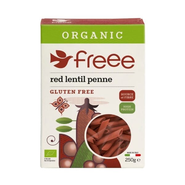 Freee by Doves Organic Red Lentil Penne Pasta