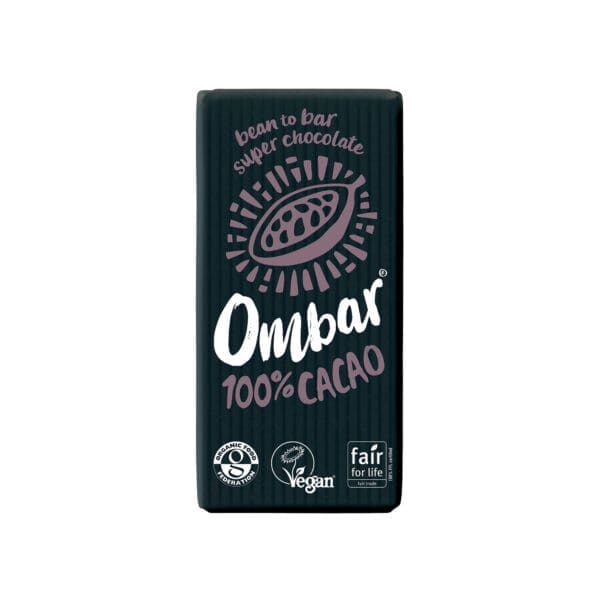 Ombar Organic 100% Dark Raw Cacao Bar