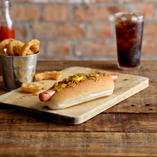 Americana 6.5” Hot Dog Roll Side Slice